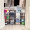 imageIRIS USA 20Pack Storage Bins with Lids 6 Quart Shoe Boxes Clear Stackable Containers Organize Shoes Closet Shelves Classroom Organization Teacher Tools Game Storage  BPAFree Plastic6 Qt  20 Pack