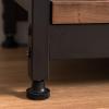imageIRIS USA 246quot 4Tier Wide Wood and Metal Shelf Sturdy Home Dcor Storage Rack with Height Adjustable Shelves and Feet Dark BrownBlack4Tier