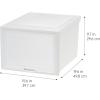 imageIRIS USA 27 Qt Plastic Under Bed Storage Stackable Organizer Bin Container with Sliding Organizer Drawers 4Pack MultiPurpose for Clothes Shoes Clothing Bedding White42 Qt Flip Door  3 Pack