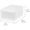 imageIRIS USA 27 Qt Plastic Under Bed Storage Stackable Organizer Bin Container with Sliding Organizer Drawers 4Pack MultiPurpose for Clothes Shoes Clothing Bedding White7 Qt  4 Pack