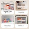 imageIRIS USA 27 Qt Plastic Under Bed Storage Stackable Organizer Bin Container with Sliding Organizer Drawers 4Pack MultiPurpose for Clothes Shoes Clothing Bedding White7 Qt  4 Pack