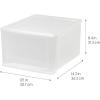 imageIRIS USA 27 Qt Plastic Under Bed Storage Stackable Organizer Bin Container with Sliding Organizer Drawers 4Pack MultiPurpose for Clothes Shoes Clothing Bedding White17 Qt  4 Pack
