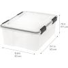 imageIRIS USA 32 Quart WEATHERPRO Plastic Storage Box with Durable Lid and Seal and Secure Latching Buckles Clear with Black Buckles 6 Pack30 Qt  Single