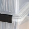 imageIRIS USA 32 Quart WEATHERPRO Plastic Storage Box with Durable Lid and Seal and Secure Latching Buckles Clear with Black Buckles 6 Pack32 Qt  6 Pack