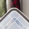 imageIRIS USA 32 Quart WEATHERPRO Plastic Storage Box with Durable Lid and Seal and Secure Latching Buckles Clear with Black Buckles 6 Pack628 Qt  4 Pack
