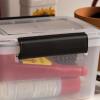 imageIRIS USA 32 Quart WEATHERPRO Plastic Storage Box with Durable Lid and Seal and Secure Latching Buckles Clear with Black Buckles 6 Pack65 Qt  Single