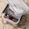 imageIRIS USA 32 Quart WEATHERPRO Plastic Storage Box with Durable Lid and Seal and Secure Latching Buckles Clear with Black Buckles 6 Pack65 Qt  Single