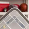 imageIRIS USA 32 Quart WEATHERPRO Plastic Storage Box with Durable Lid and Seal and Secure Latching Buckles Clear with Black Buckles 6 Pack65 Qt  Single