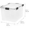 imageIRIS USA 32 Quart WEATHERPRO Plastic Storage Box with Durable Lid and Seal and Secure Latching Buckles Clear with Black Buckles 6 Pack74 Qt  Single