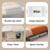 imageIRIS USA 33 Qt Plastic Under Bed Storage Organizer Bin Container with Secure Lids and Durable Black Buckles 3Pack MultiPurpose for Clothes Shoes Clothing Bedding Short Clear50 Qt  Single