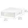 imageIRIS USA 33 Qt Plastic Under Bed Storage Organizer Bin Container with Secure Lids and Durable Black Buckles 3Pack MultiPurpose for Clothes Shoes Clothing Bedding Short Clear22 Qt  2 Pack
