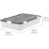 imageIRIS USA 33 Qt Plastic Under Bed Storage Organizer Bin Container with Secure Lids and Durable Black Buckles 3Pack MultiPurpose for Clothes Shoes Clothing Bedding Short ClearWeatherpro 47 Qt  Single