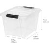 imageIRIS USA 6 Qt Stackable Plastic Storage Bins with Lids 10 Pack  BPAFree Made in USA  SeeThrough Organizing Solution Latches Durable Nestable Containers Secure Pull Handle  Clear19 Qt  4 Pack