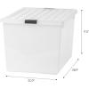 imageIRIS USA 6 Qt Stackable Plastic Storage Bins with Lids 10 Pack  BPAFree Made in USA  SeeThrough Organizing Solution Latches Durable Nestable Containers Secure Pull Handle  Clear144 Qt  3 Pack