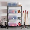 imageIRIS USA 6 Qt Stackable Plastic Storage Bins with Lids 10 Pack  BPAFree Made in USA  SeeThrough Organizing Solution Latches Durable Nestable Containers Secure Pull Handle  Clear91 Qt  4 Pack