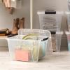 imageIRIS USA 6 Qt Stackable Plastic Storage Bins with Lids 10 Pack  BPAFree Made in USA  SeeThrough Organizing Solution Latches Durable Nestable Containers Secure Pull Handle  Clear19 Qt  4 Pack