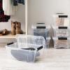 imageIRIS USA 6 Qt Stackable Plastic Storage Bins with Lids 10 Pack  BPAFree Made in USA  SeeThrough Organizing Solution Latches Durable Nestable Containers Secure Pull Handle  Clear13 Qt  6 Pack