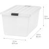 imageIRIS USA 6 Qt Stackable Plastic Storage Bins with Lids 10 Pack  BPAFree Made in USA  SeeThrough Organizing Solution Latches Durable Nestable Containers Secure Pull Handle  Clear91 Qt  4 Pack