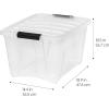imageIRIS USA 6 Qt Stackable Plastic Storage Bins with Lids 10 Pack  BPAFree Made in USA  SeeThrough Organizing Solution Latches Durable Nestable Containers Secure Pull Handle  Clear32 Qt  4 Pack