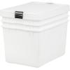 imageIRIS USA 6 Qt Stackable Plastic Storage Bins with Lids 10 Pack  BPAFree Made in USA  SeeThrough Organizing Solution Latches Durable Nestable Containers Secure Pull Handle  Clear144 Qt  3 Pack