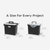 imageIRIS USA File Box WeatherPro Portable File Organizer Plastic File Box for Letter File w OrganizerLid Durable Lid and Gasket Seal Secure Latching Buckles Stackable Lockable Clear 19 Qt 4 PackBlack  4 Pack