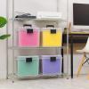 imageIRIS USA File Box WeatherPro Portable File Organizer Plastic File Box for Letter File w OrganizerLid Durable Lid and Gasket Seal Secure Latching Buckles Stackable Lockable Clear 19 Qt 4 PackAirtight  Clear  4 Pack