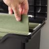 imageIRIS USA File Box WeatherPro Portable File Organizer Plastic File Box for Letter File w OrganizerLid Durable Lid and Gasket Seal Secure Latching Buckles Stackable Lockable Clear 19 Qt 4 PackBlack  Single