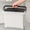 imageIRIS USA File Box WeatherPro Portable File Organizer Plastic File Box for Letter File w OrganizerLid Durable Lid and Gasket Seal Secure Latching Buckles Stackable Lockable Clear 19 Qt 4 PackClearBlack  4 Pack