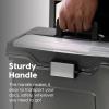 imageIRIS USA File Box WeatherPro Portable File Organizer Plastic File Box for Letter File w OrganizerLid Durable Lid and Gasket Seal Secure Latching Buckles Stackable Lockable Clear 19 Qt 4 PackBlack  Single
