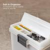 imageIRIS USA File Box WeatherPro Portable File Organizer Plastic File Box for Letter File w OrganizerLid Durable Lid and Gasket Seal Secure Latching Buckles Stackable Lockable Clear 19 Qt 4 PackAirtight  Pearl  Single