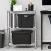 imageIRIS USA File Box WeatherPro Portable File Organizer Plastic File Box for Letter File w OrganizerLid Durable Lid and Gasket Seal Secure Latching Buckles Stackable Lockable Clear 19 Qt 4 PackBlack  4 Pack