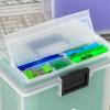 imageIRIS USA File Box WeatherPro Portable File Organizer Plastic File Box for Letter File w OrganizerLid Durable Lid and Gasket Seal Secure Latching Buckles Stackable Lockable Clear 19 Qt 4 PackAirtight  Clear  4 Pack