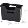 imageIRIS USA Medium Portable Desktop File Box with Open Lid 6 Pack Side Handles Tabs ampamp Inserts Hanging File Folders LetterSize File Magazine Newspaper Mail Document Notebook BlackBlack