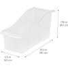 imageIRIS USA Medium Portable Desktop File Box with Open Lid 6 Pack Side Handles Tabs ampamp Inserts Hanging File Folders LetterSize File Magazine Newspaper Mail Document Notebook BlackClear