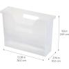 imageIRIS USA Medium Portable Desktop File Box with Open Lid 6 Pack Side Handles Tabs ampamp Inserts Hanging File Folders LetterSize File Magazine Newspaper Mail Document Notebook BlackClear