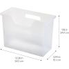 imageIRIS USA Medium Portable Desktop File Box with Open Lid 6 Pack Side Handles Tabs ampamp Inserts Hanging File Folders LetterSize File Magazine Newspaper Mail Document Notebook BlackClear