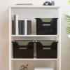 imageIRIS USA Medium Portable Desktop File Box with Open Lid 6 Pack Side Handles Tabs ampamp Inserts Hanging File Folders LetterSize File Magazine Newspaper Mail Document Notebook BlackBlack