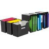 imageIRIS USA Medium Portable Desktop File Box with Open Lid 6 Pack Side Handles Tabs ampamp Inserts Hanging File Folders LetterSize File Magazine Newspaper Mail Document Notebook BlackBlack