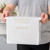 imageIRIS USA Medium Portable Desktop File Box with Open Lid 6 Pack Side Handles Tabs ampamp Inserts Hanging File Folders LetterSize File Magazine Newspaper Mail Document Notebook BlackClear