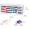 imageIRIS USA Screw Tool Organizer Small Parts Cabinet Chest 36Drawer Hardware Electronics Nuts Bolts Storage Drawers Organization Toolbox Garage Craft Business Teacher Beads Scrapbook Art Hobby  White26 Drawer