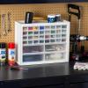 imageIRIS USA Screw Tool Organizer Small Parts Cabinet Chest 36Drawer Hardware Electronics Nuts Bolts Storage Drawers Organization Toolbox Garage Craft Business Teacher Beads Scrapbook Art Hobby  White36 Drawer