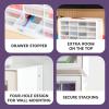 imageIRIS USA Screw Tool Organizer Small Parts Cabinet Chest 36Drawer Hardware Electronics Nuts Bolts Storage Drawers Organization Toolbox Garage Craft Business Teacher Beads Scrapbook Art Hobby  White24 Drawer