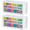 imageIRIS USA Screw Tool Organizer Small Parts Cabinet Chest 36Drawer Hardware Electronics Nuts Bolts Storage Drawers Organization Toolbox Garage Craft Business Teacher Beads Scrapbook Art Hobby  White10 Drawer  2 Pack