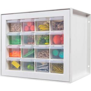 imageIRIS USA Screw Tool Organizer Small Parts Cabinet Chest 36Drawer Hardware Electronics Nuts Bolts Storage Drawers Organization Toolbox Garage Craft Business Teacher Beads Scrapbook Art Hobby  White16 Drawer
