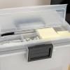 imageIRIS USA 19 Quart WEATHERPRO Plastic Office Storage Portable Letter Size File Box with OrganizerLid and Seal and Secure Latching Buckles Clear with Black Buckle 1 Pack