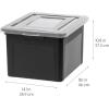 imageIRIS USA 35 Qt Plastic File Box with Lid File Organizer for LetterLegal File 4 Pack Black  Medium Portable Desktop File Box with Open Lid for Letter Size Hanging File Folders 6 Pack BlackFile Box with Lid  Medium Open Lid  BlackBlack