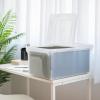 imageIRIS USA File Box File Organizer w Hinged Split Latching Lid for LetterLegal File Water Resistant Document Box BPAFree Plastic Storage Bin Tote Organizer Stackable Nestable Pearl 44 Qt 5PackWing Lid  5 Pack