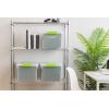 imageIRIS USA File Box File Organizer w Hinged Split Latching Lid for LetterLegal File Water Resistant Document Box BPAFree Plastic Storage Bin Tote Organizer Stackable Nestable Pearl 44 Qt 5PackClearGreen  4 Pack