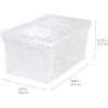 imageIRIS USA File Box File Organizer w Hinged Split Latching Lid for LetterLegal File Water Resistant Document Box BPAFree Plastic Storage Bin Tote Organizer Stackable Nestable Pearl 44 Qt 5PackWing Lid  5 Pack