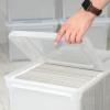 imageIRIS USA File Box File Organizer w Hinged Split Latching Lid for LetterLegal File Water Resistant Document Box BPAFree Plastic Storage Bin Tote Organizer Stackable Nestable Pearl 44 Qt 5PackWing Lid  5 Pack
